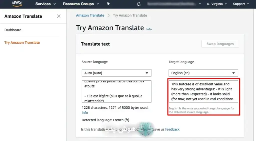 amazon translate